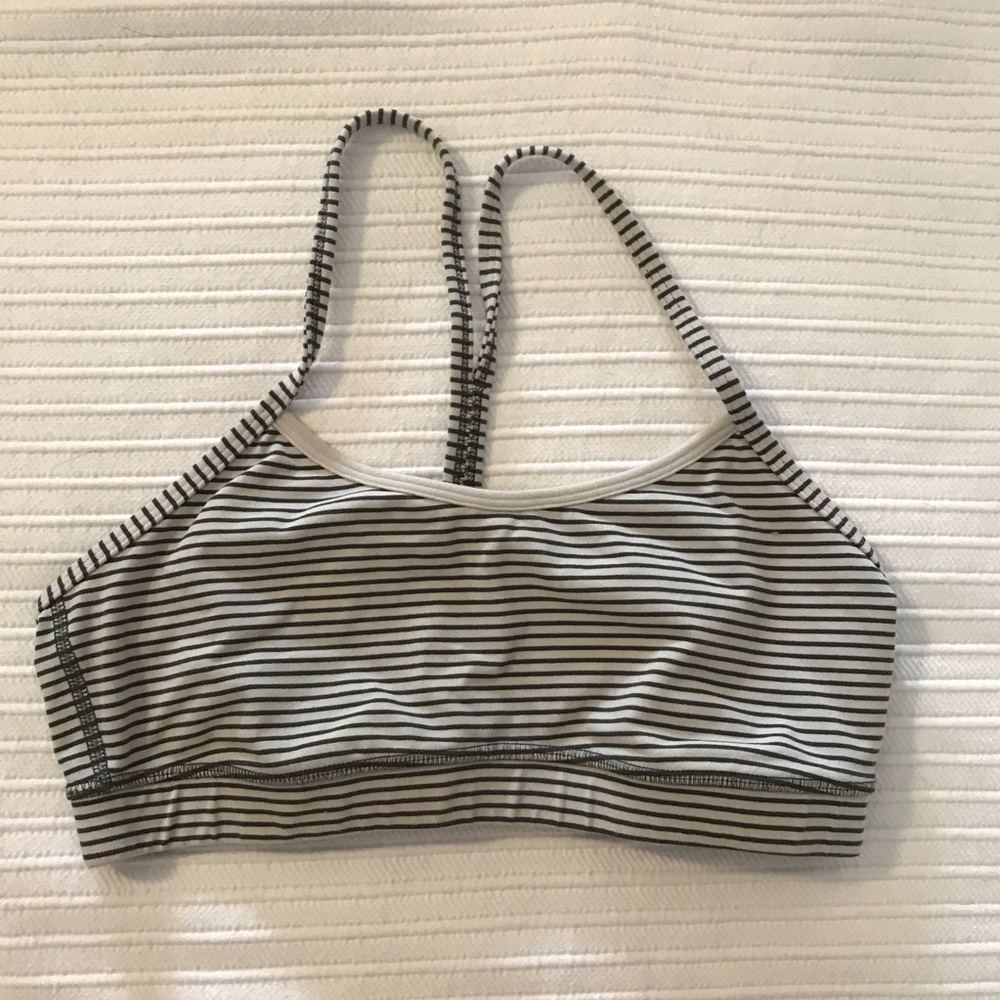 Lululemon striped mesh back sports bra